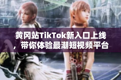 黄冈站TikTok新入口上线，带你体验最潮短视频平台