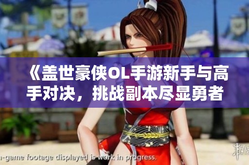 《盖世豪侠OL手游新手与高手对决，挑战副本尽显勇者风范》