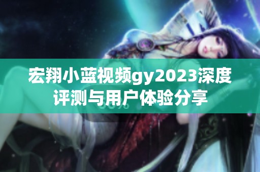 宏翔小蓝视频gy2023深度评测与用户体验分享