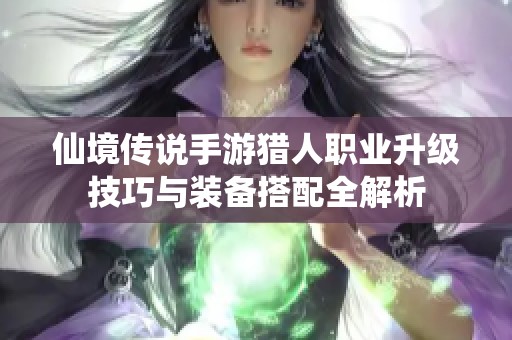 仙境传说手游猎人职业升级技巧与装备搭配全解析