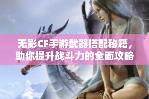 无影CF手游武器搭配秘籍，助你提升战斗力的全面攻略