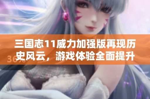 三国志11威力加强版再现历史风云，游戏体验全面提升