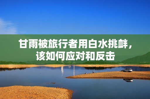 甘雨被旅行者用白水挑衅，该如何应对和反击